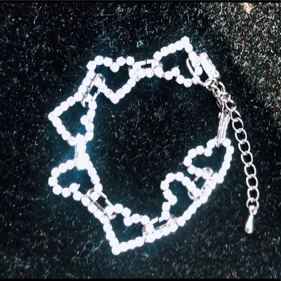 T&J Designs Silver Link Heart Bracelet - Picture 3 of 5